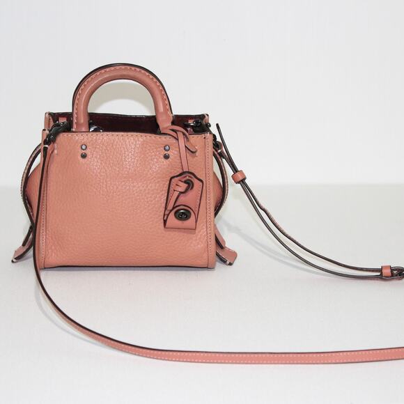 Coach Rogue 17 in Pewter Melon Pink Satchel Mini Bag - Picture 3 of 12